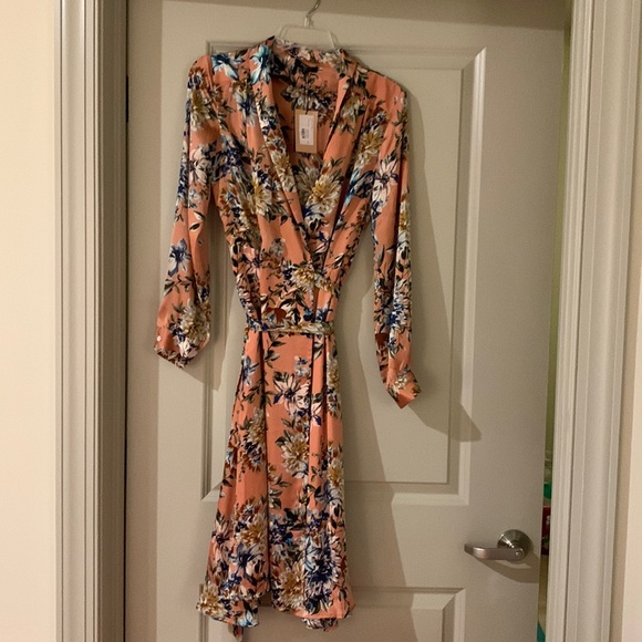 FRNCH Paris floral wrap dress - medium euc - Picture 1 of 8